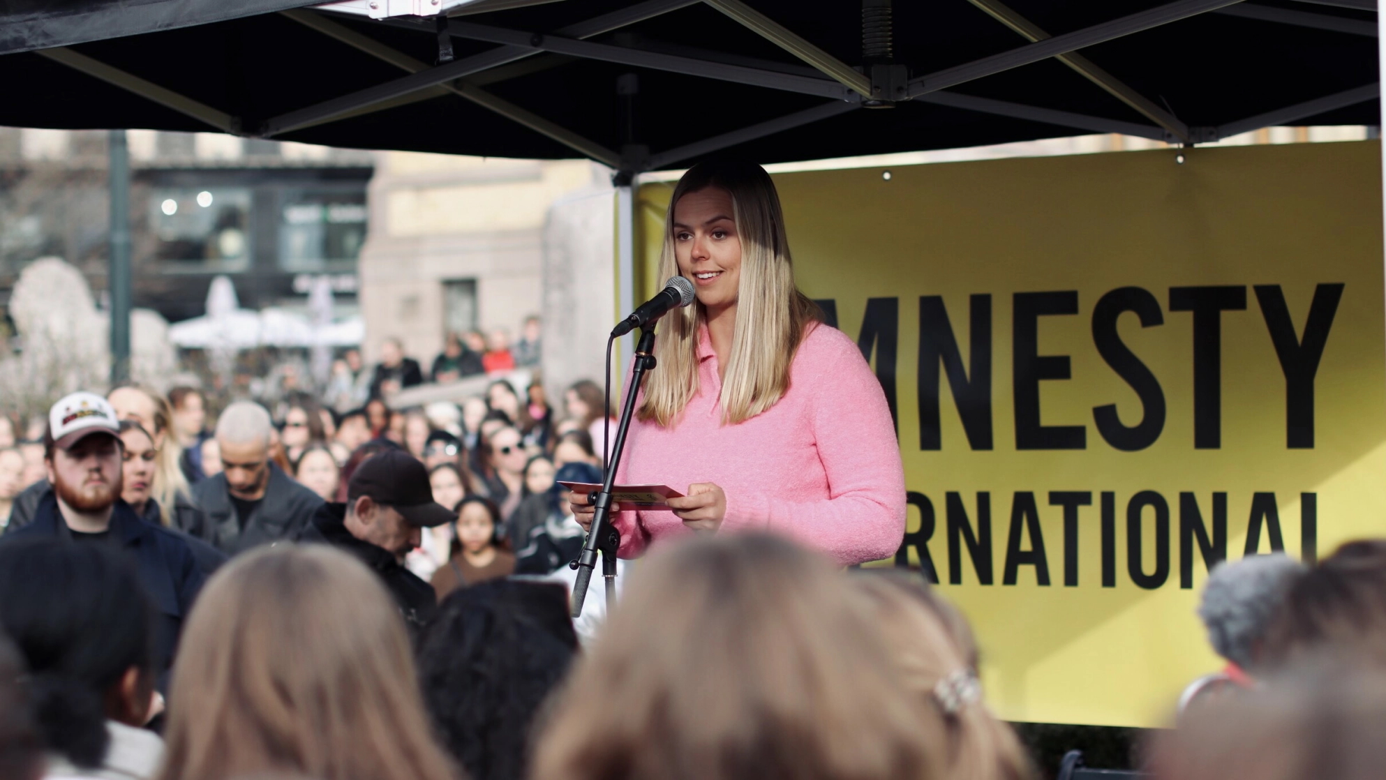 Sara Heiervang holder appell under et arrangement om samtykke og seksuelle overgrep.